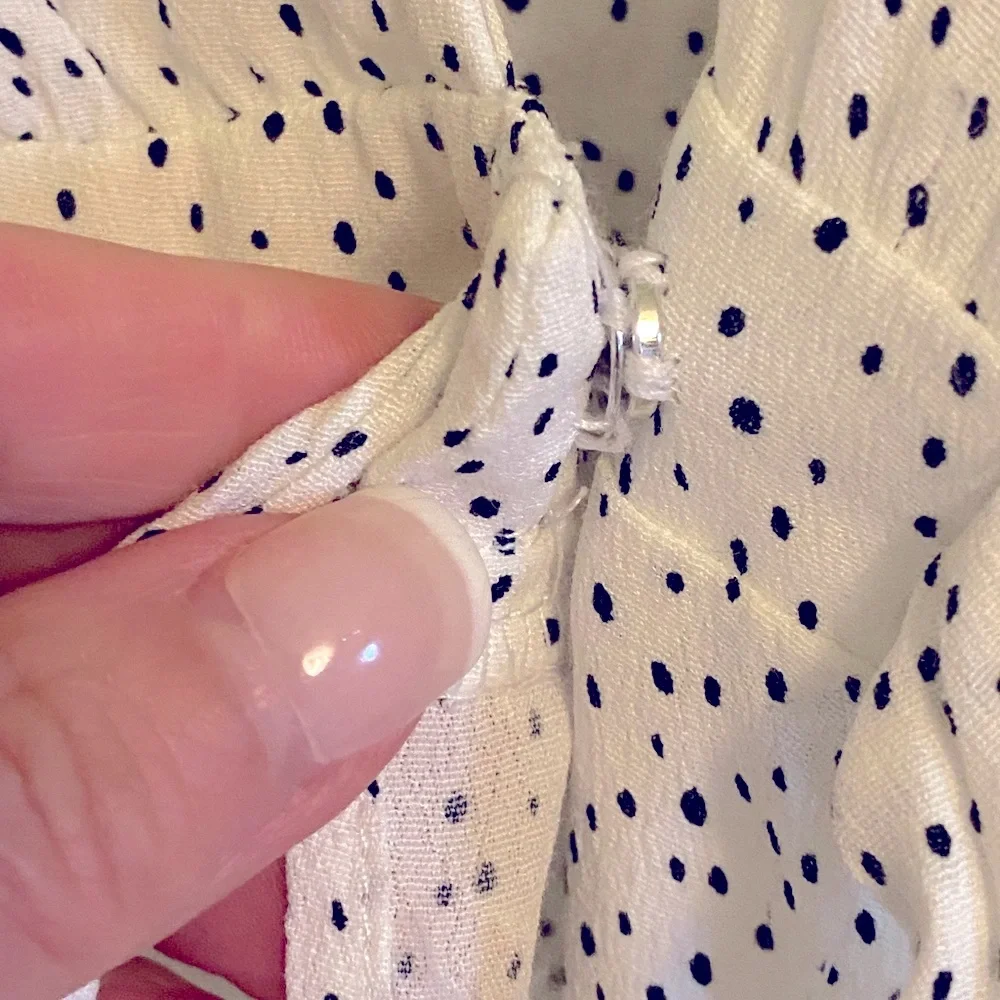 NWT  White and Black Polka Dot Mini Dress - Picture 6 of 8